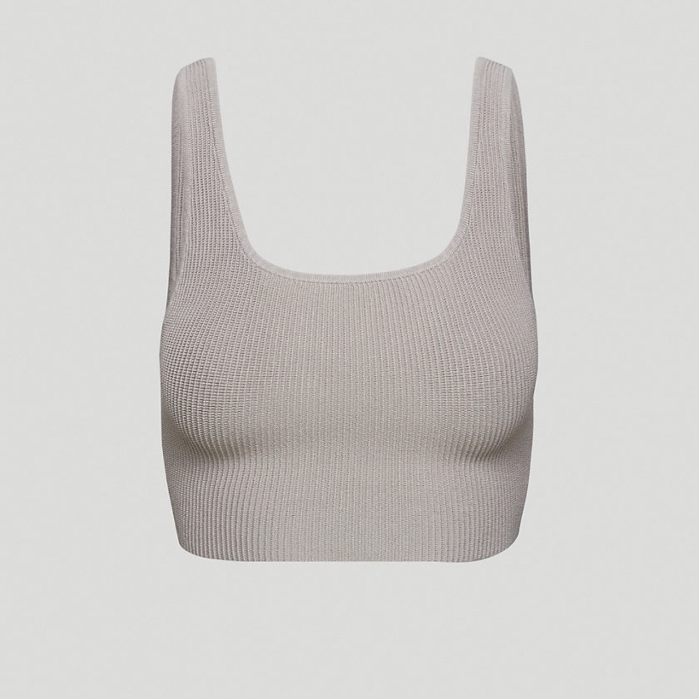 Aritzia Babaton sculpt knit tank in ice grey